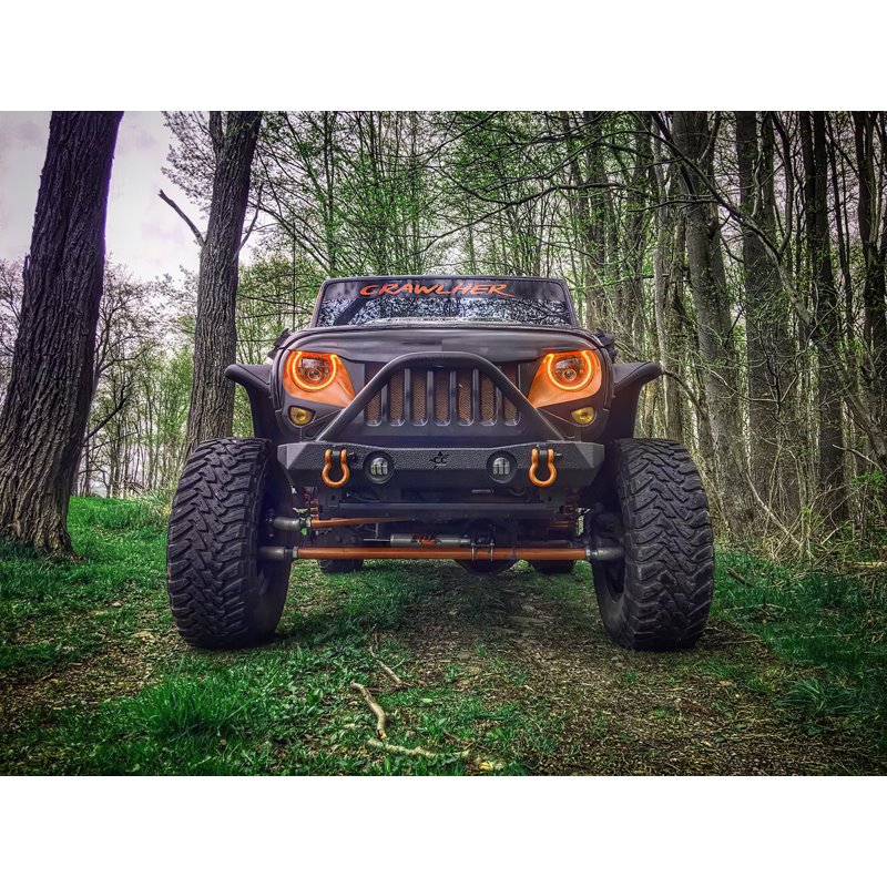 Oracle | 7 in. High Powered LED Headlights, Black Bezel, Dynamic ColorSHIFT - Wrangler (JK) 3.6L / 3.8L 2007-2018