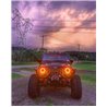 Oracle | 7 in. High Powered LED Headlights, Black Bezel, Dynamic ColorSHIFT - Wrangler (JK) 3.6L / 3.8L 2007-2018