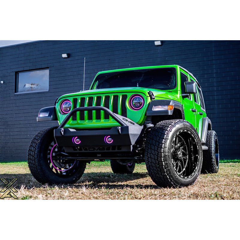 Oracle | 7 in. High Powered LED Headlights, Black Bezel, Dynamic ColorSHIFT - Wrangler (JK) 3.6L / 3.8L 2007-2018