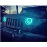 Oracle | 7 in. High Powered LED Headlights, Black Bezel, Dynamic ColorSHIFT - Wrangler (JK) 3.6L / 3.8L 2007-2018
