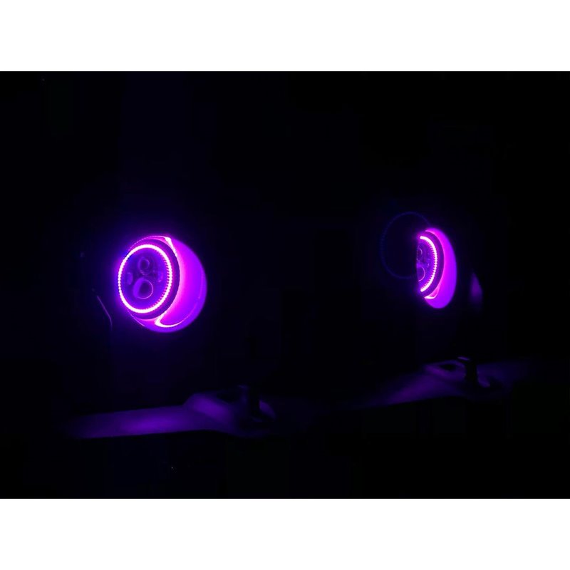 Oracle | 7 in. High Powered LED Headlights, Black Bezel, ColorSHIFT - No Controller - Wrangler (JK) 3.6L / 3.8L 2007-2018
