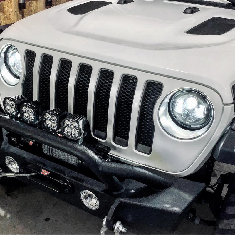 Oracle | 7 in. High Powered LED Headlights, Black Bezel, ColorSHIFT - BC1 - Wrangler (JK) 3.6L / 3.8L 2007-2018