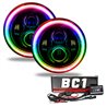 Oracle | 7 in. High Powered LED Headlights, Black Bezel, ColorSHIFT - BC1 - Wrangler (JK) 3.6L / 3.8L 2007-2018