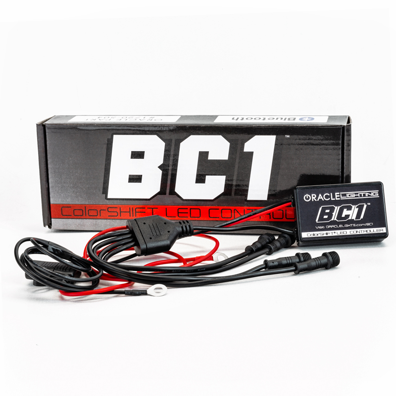 Oracle | 7 in. High Powered LED Headlights, Black Bezel, ColorSHIFT - BC1 - Wrangler (JK) 3.6L / 3.8L 2007-2018