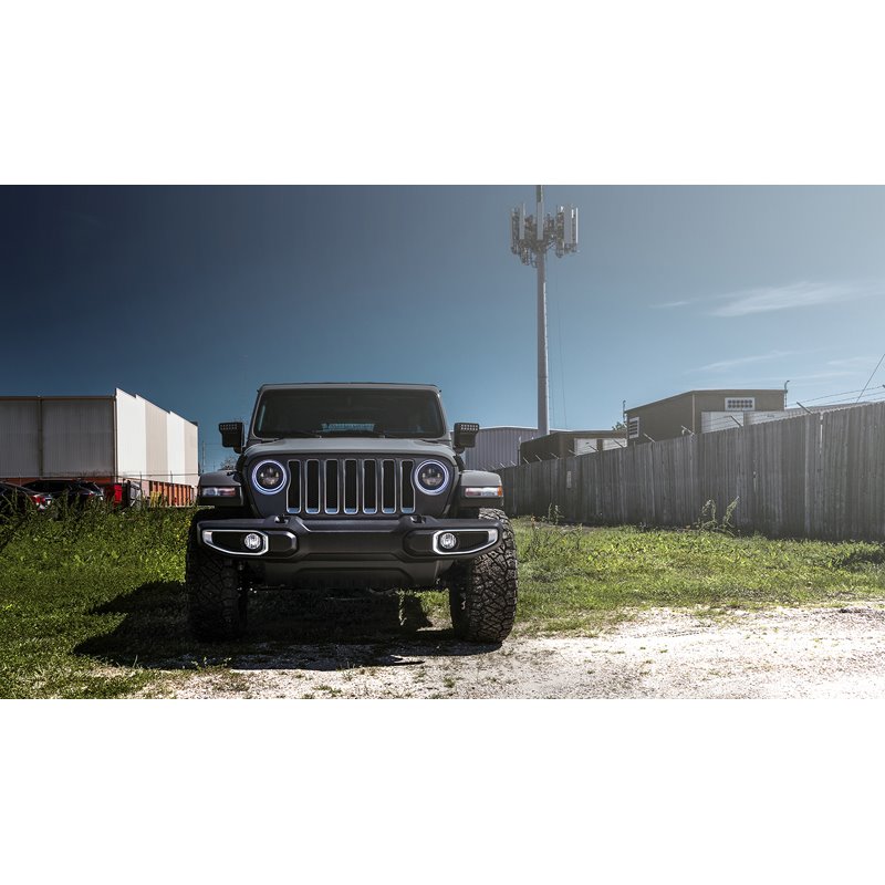 Oracle | 7 in. High Powered LED Headlights, White, Pair - Gladiator / Wrangler (4xe) / Wrangler (JL) 2018-2024