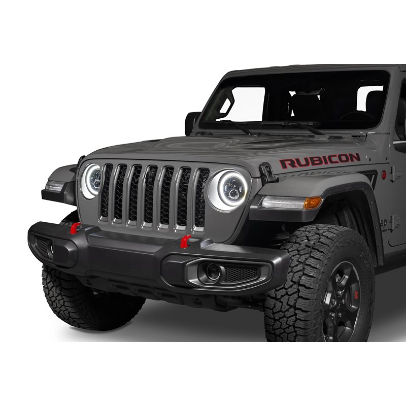 Oracle | 7 in. High Powered LED Headlights, White, Pair - Gladiator / Wrangler (4xe) / Wrangler (JL) 2018-2024