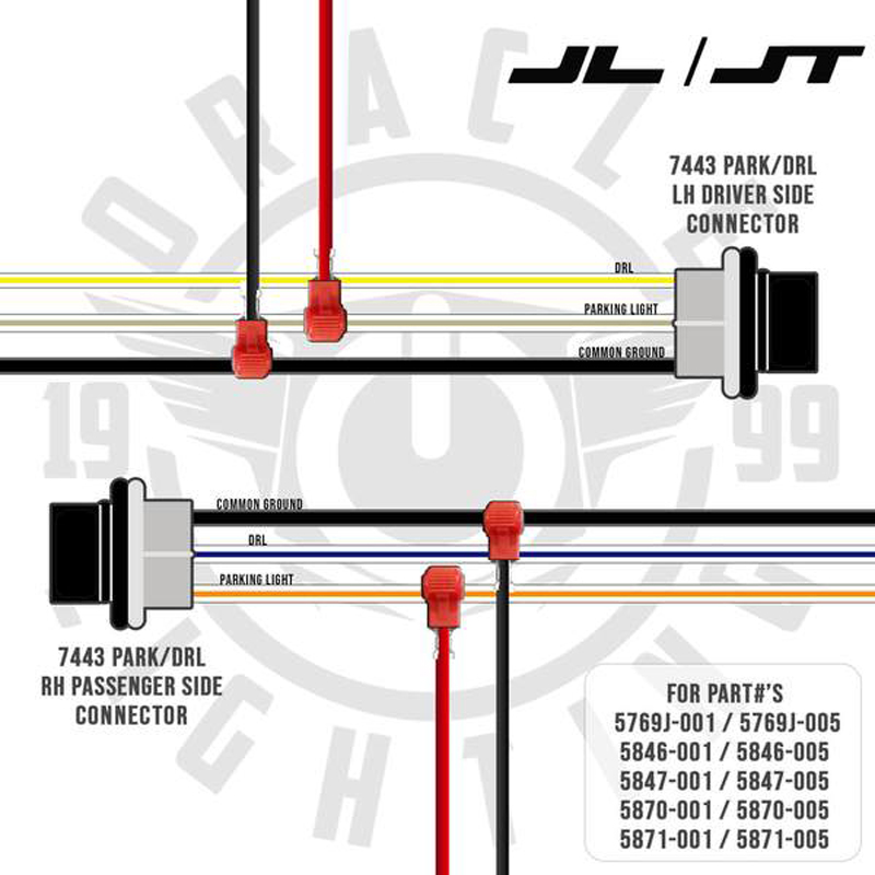 Oracle | 7 in. High Powered LED Headlights, White, Pair - Gladiator / Wrangler (4xe) / Wrangler (JL) 2018-2024