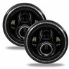 Oracle | 7 in. High Powered LED Headlights, Black Bezel, Dynamic ColorSHIFT - Gladiator / Wrangler (4xe) / Wrangler (JL) 2018-20