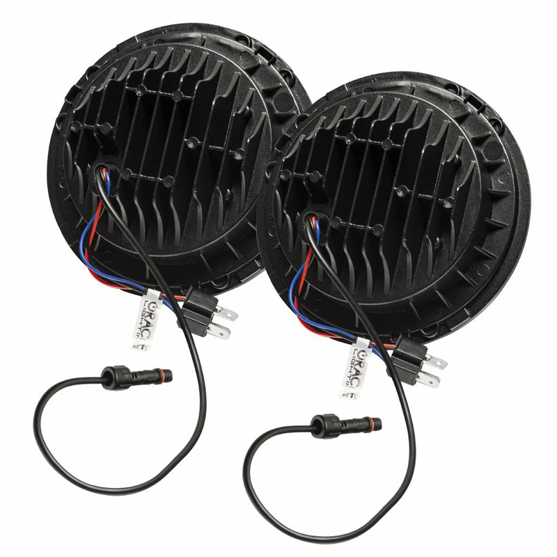 Oracle | 7 in. High Powered LED Headlights, Black Bezel, Dynamic ColorSHIFT - Gladiator / Wrangler (4xe) / Wrangler (JL) 2018-20
