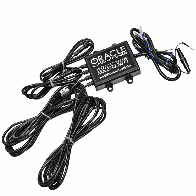 Oracle | 7 in. High Powered LED Headlights, Black Bezel, Dynamic ColorSHIFT - Gladiator / Wrangler (4xe) / Wrangler (JL) 2018-20