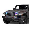 Oracle | 7 in. High Powered LED Headlights, Black Bezel, Dynamic ColorSHIFT - Gladiator / Wrangler (4xe) / Wrangler (JL) 2018-20