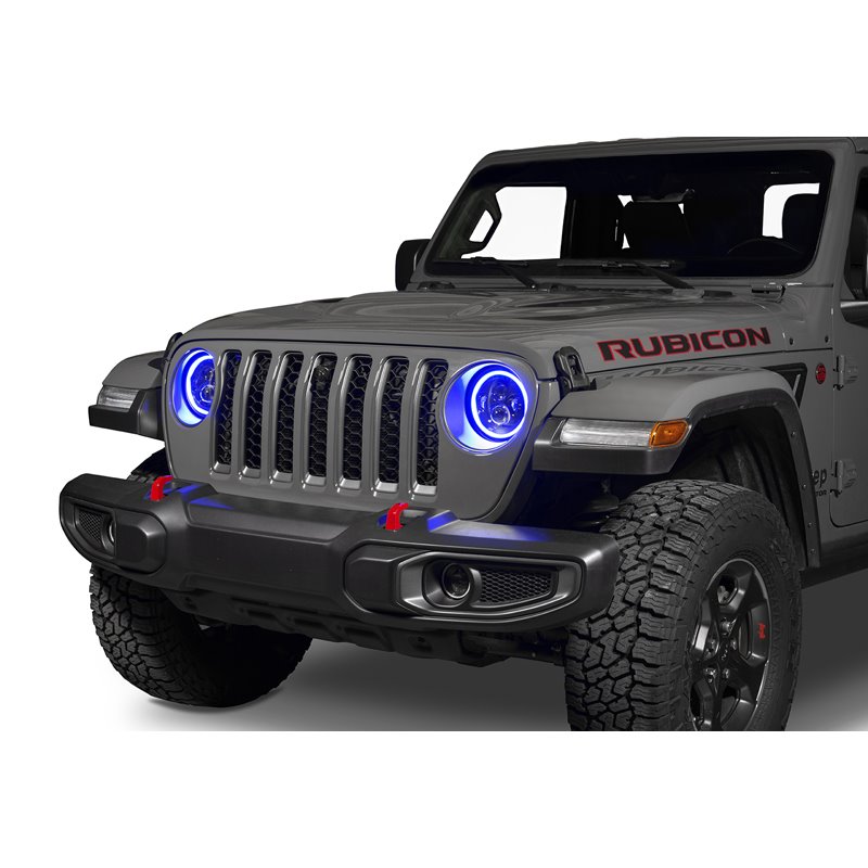 Oracle | 7 in. High Powered LED Headlights, Black Bezel, Dynamic ColorSHIFT - Gladiator / Wrangler (4xe) / Wrangler (JL) 2018-20