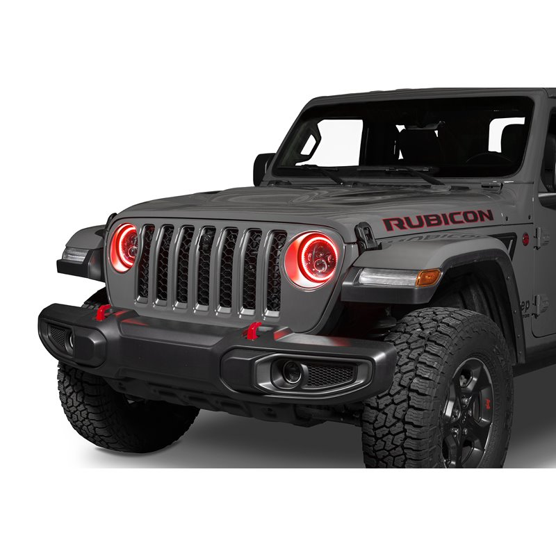 Oracle | 7 in. High Powered LED Headlights, Black Bezel, Dynamic ColorSHIFT - Gladiator / Wrangler (4xe) / Wrangler (JL) 2018-20