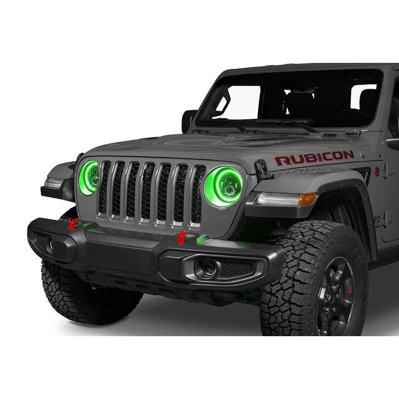 Oracle | 7 in. High Powered LED Headlights, Black Bezel, Dynamic ColorSHIFT - Gladiator / Wrangler (4xe) / Wrangler (JL) 2018-20