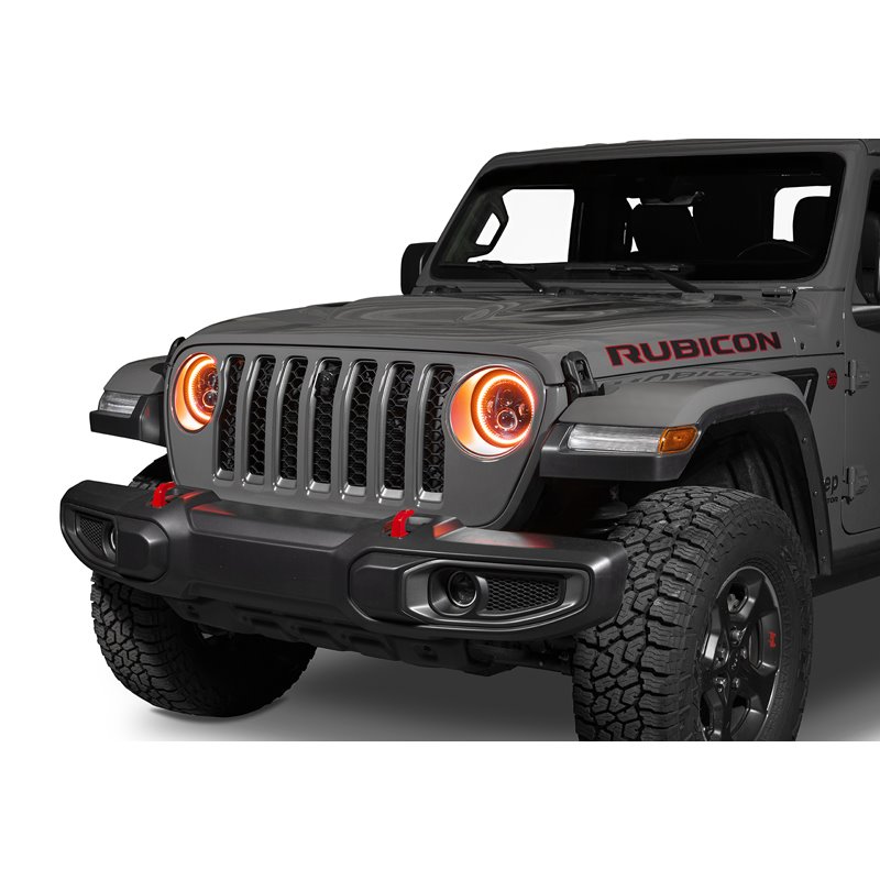 Oracle | 7 in. High Powered LED Headlights, Black Bezel, Dynamic ColorSHIFT - Gladiator / Wrangler (4xe) / Wrangler (JL) 2018-20