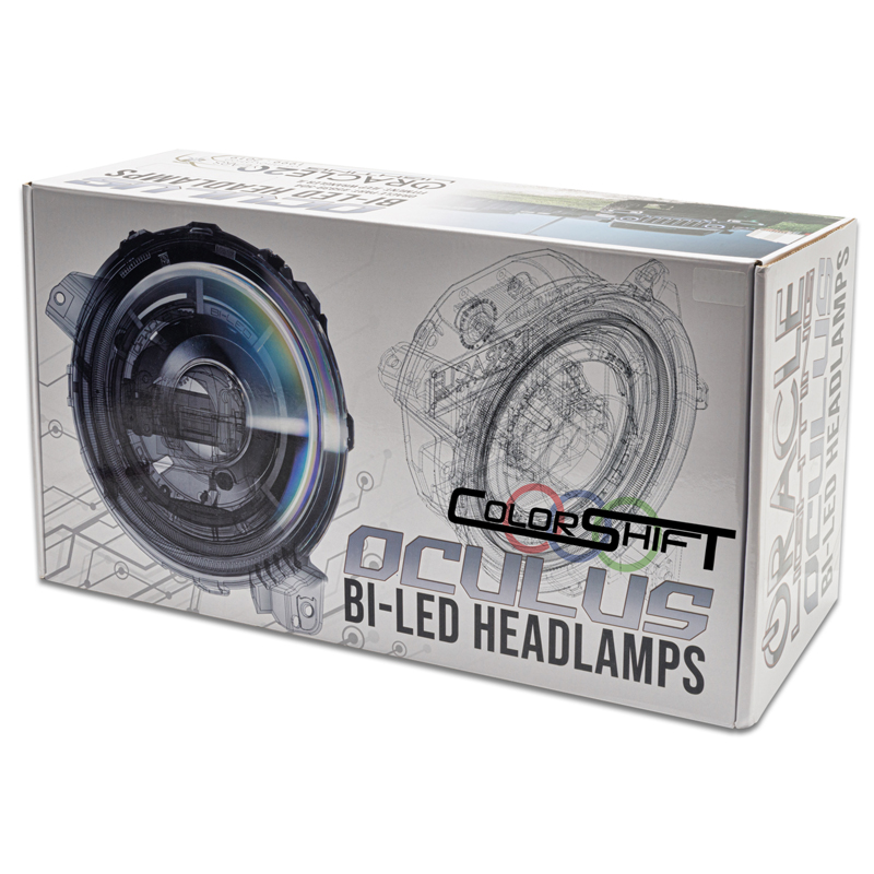 Oracle | Oculus ColorSHIFT Bi-LED Projector Headlights, ColorSHIFT - BC1 - Gladiator / Wrangler (4xe) / Wrangler (JL) 2018-2024
