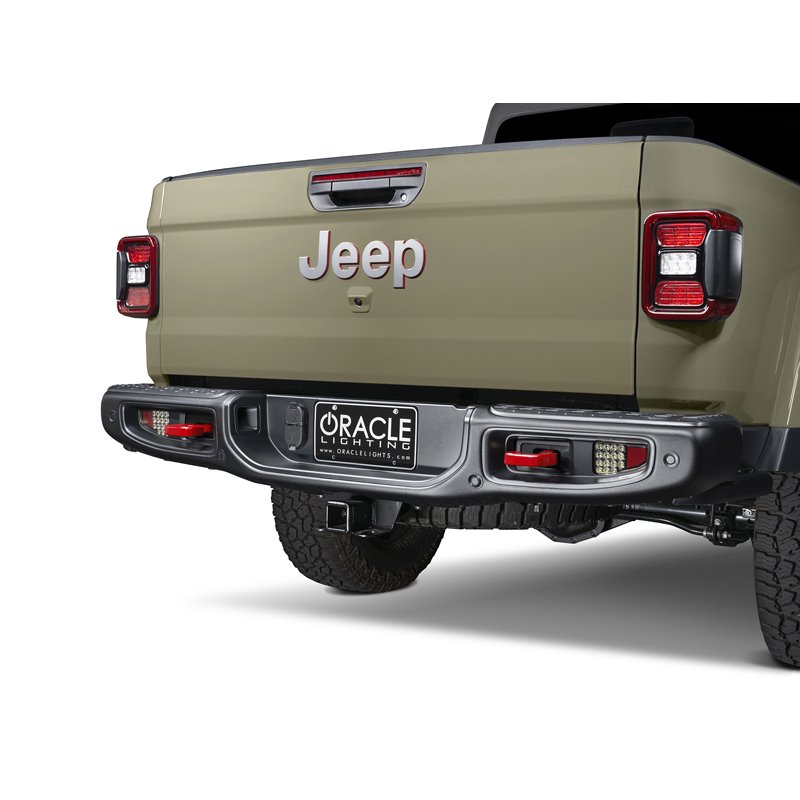 Oracle | Rear Bumper LED Reverse Lights for Jeep Gladiator JT w/PNP Harness - Gladiator 3.0L / 3.6L 2020-2024