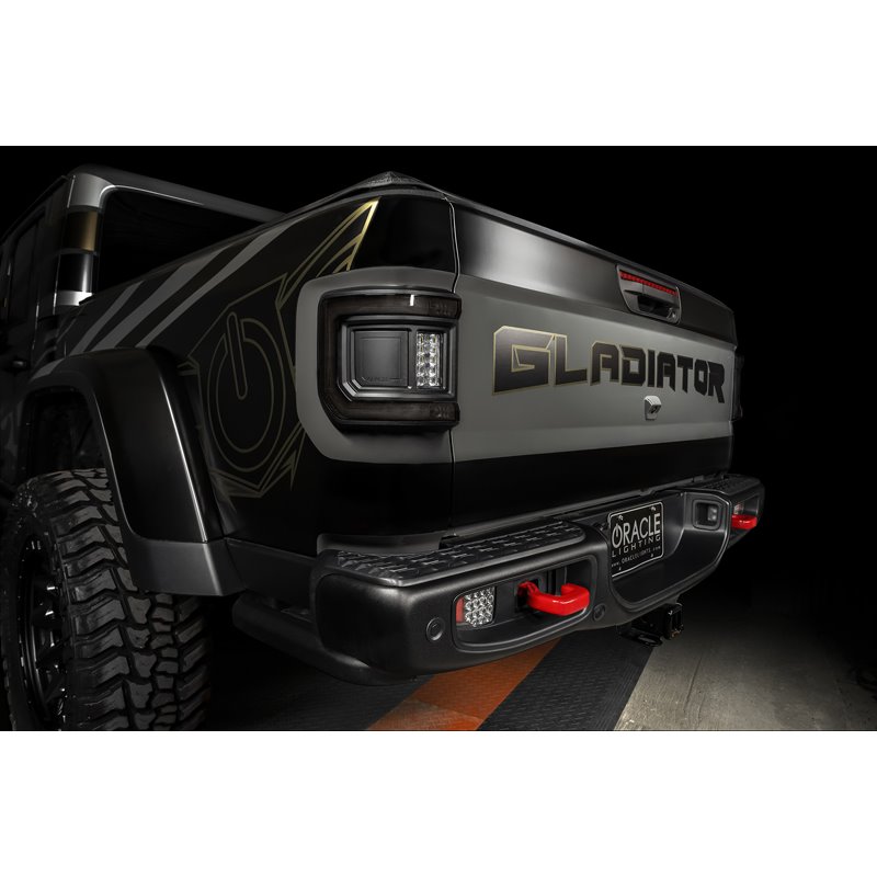 Oracle | ORACLE Lighting Black Series Flush Mount LED Tail Lights for Jeep Gladiator JT - Gladiator 3.0L / 3.6L 2020-2024