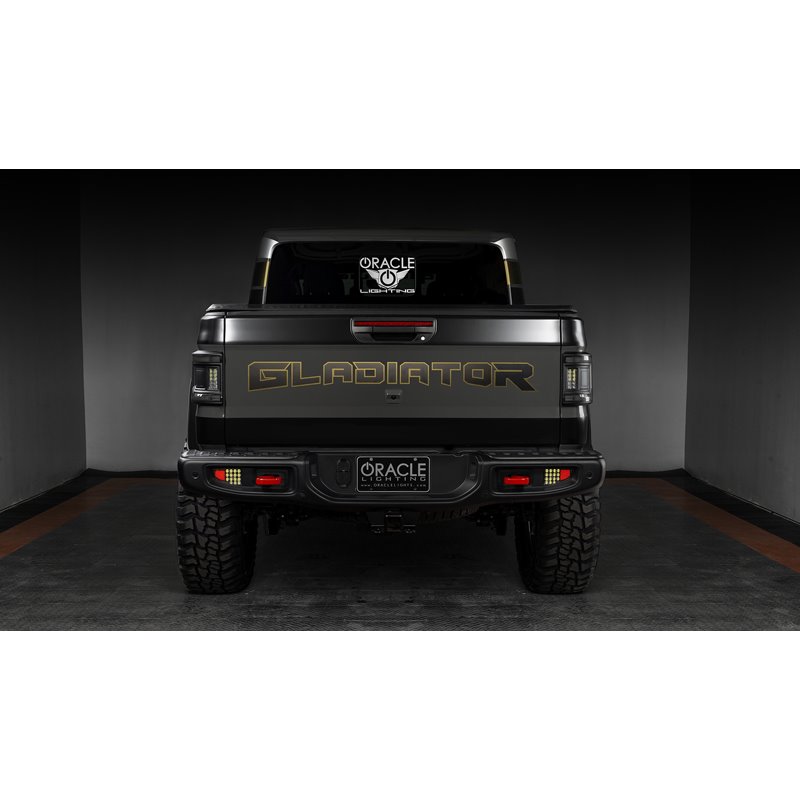 Oracle | ORACLE Lighting Black Series Flush Mount LED Tail Lights for Jeep Gladiator JT - Gladiator 3.0L / 3.6L 2020-2024