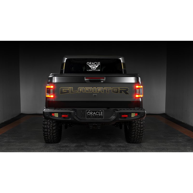 Oracle | ORACLE Lighting Black Series Flush Mount LED Tail Lights for Jeep Gladiator JT - Gladiator 3.0L / 3.6L 2020-2024