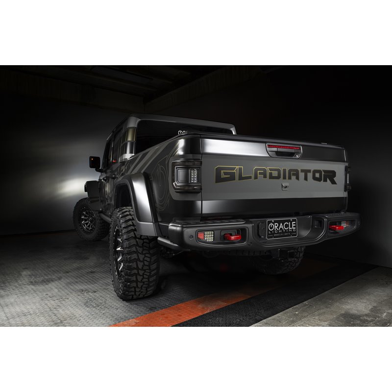 Oracle | ORACLE Lighting Black Series Flush Mount LED Tail Lights for Jeep Gladiator JT - Gladiator 3.0L / 3.6L 2020-2024