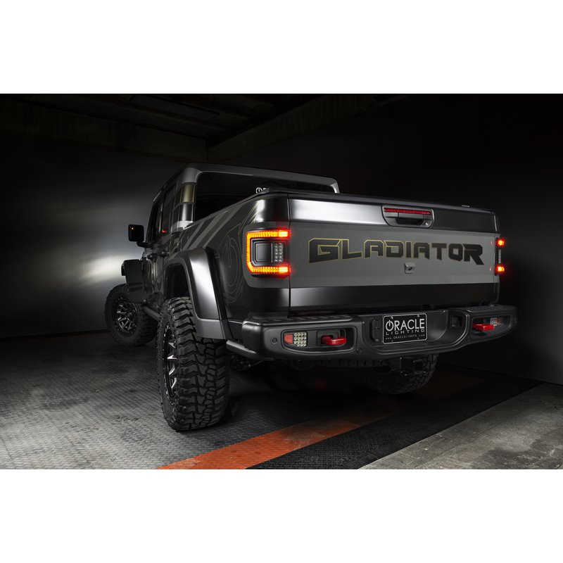 Oracle | ORACLE Lighting Black Series Flush Mount LED Tail Lights for Jeep Gladiator JT - Gladiator 3.0L / 3.6L 2020-2024