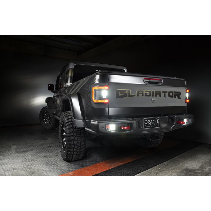 Oracle | ORACLE Lighting Black Series Flush Mount LED Tail Lights for Jeep Gladiator JT - Gladiator 3.0L / 3.6L 2020-2024