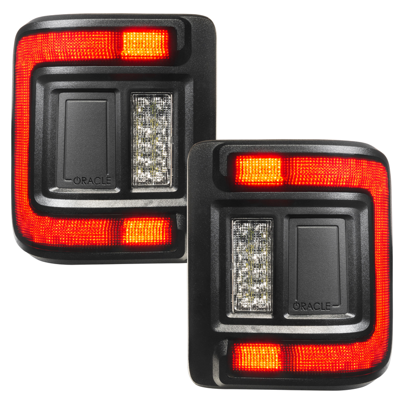 Oracle | ORACLE Lighting Black Series Flush Mount LED Tail Lights for Jeep Wrangler JL - Wrangler (4xe) / Wrangler (JL) 2018-202