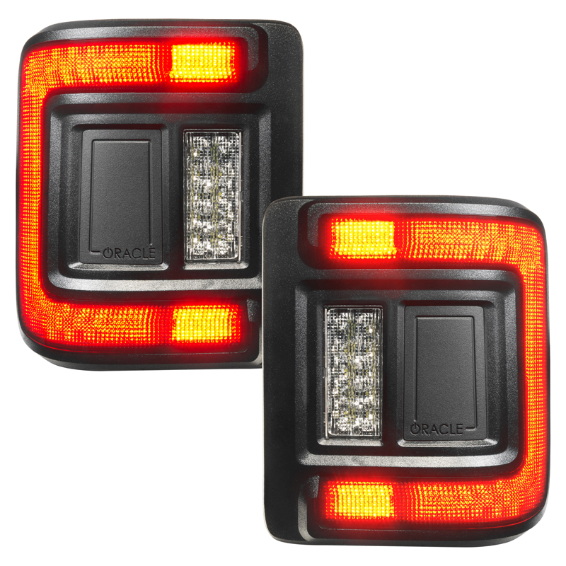 Oracle | ORACLE Lighting Black Series Flush Mount LED Tail Lights for Jeep Wrangler JL - Wrangler (4xe) / Wrangler (JL) 2018-202