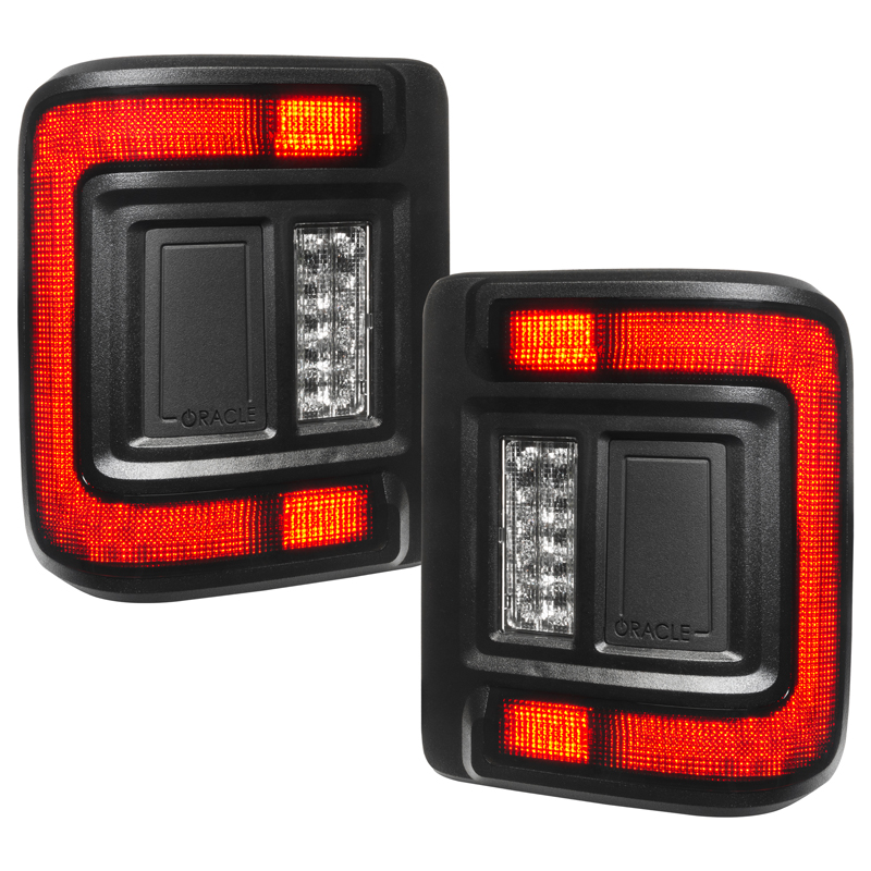 Oracle | ORACLE Lighting Black Series Flush Mount LED Tail Lights for Jeep Wrangler JL - Wrangler (4xe) / Wrangler (JL) 2018-202