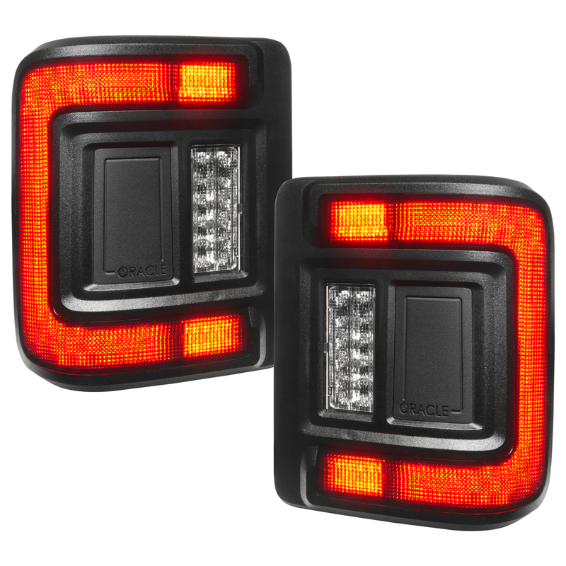 Oracle | ORACLE Lighting Black Series Flush Mount LED Tail Lights for Jeep Wrangler JL - Wrangler (4xe) / Wrangler (JL) 2018-202