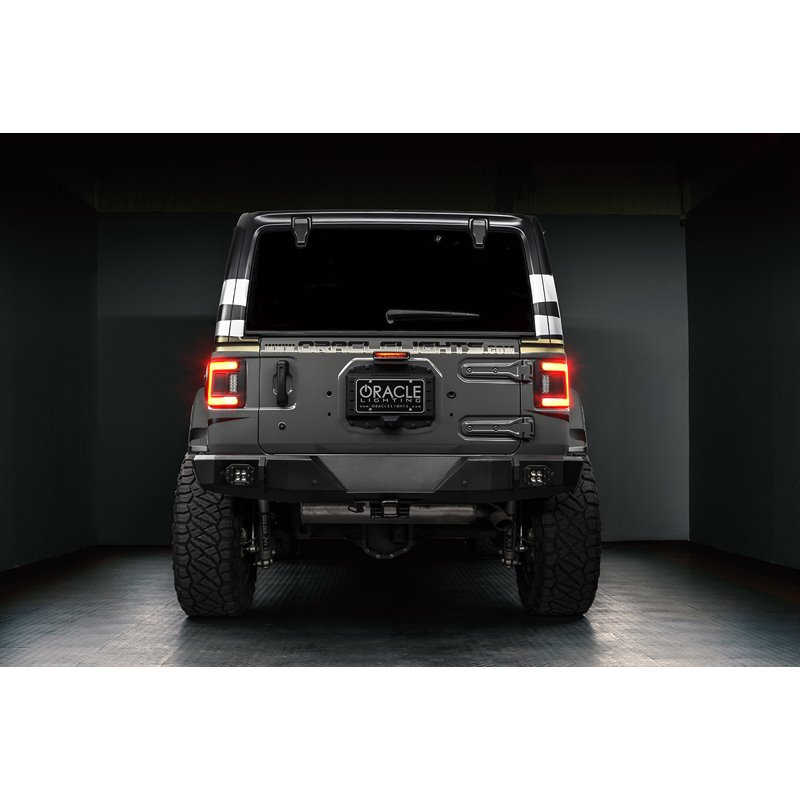Oracle | ORACLE Lighting Black Series Flush Mount LED Tail Lights for Jeep Wrangler JL - Wrangler (4xe) / Wrangler (JL) 2018-202