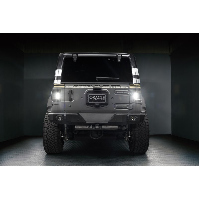 Oracle | ORACLE Lighting Black Series Flush Mount LED Tail Lights for Jeep Wrangler JL - Wrangler (4xe) / Wrangler (JL) 2018-202