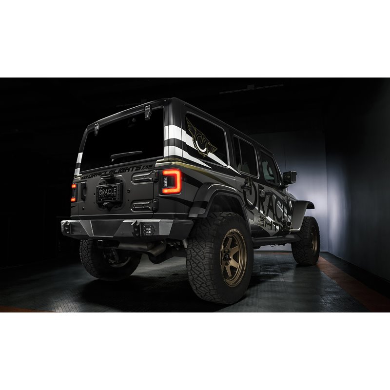 Oracle | ORACLE Lighting Black Series Flush Mount LED Tail Lights for Jeep Wrangler JL - Wrangler (4xe) / Wrangler (JL) 2018-202
