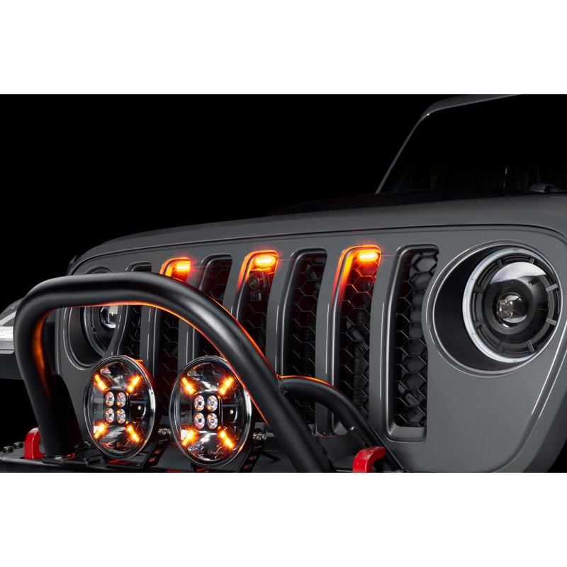 Oracle | Universal Pre-Runner Style LED Grill Light Kit (New Style) - Tinted Lens - Gladiator / Wrangler (4xe) / (JL) 2018-2022