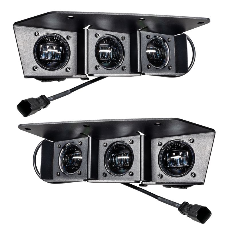 Oracle | ORACLE Lighting 2021-2022 Ford Bronco Triple LED Fog Light Kit for Steel Bumper - Bronco 2021-2024