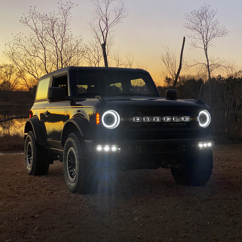 Oracle | ORACLE Lighting 2021-2022 Ford Bronco Triple LED Fog Light Kit for Steel Bumper - Bronco 2021-2024