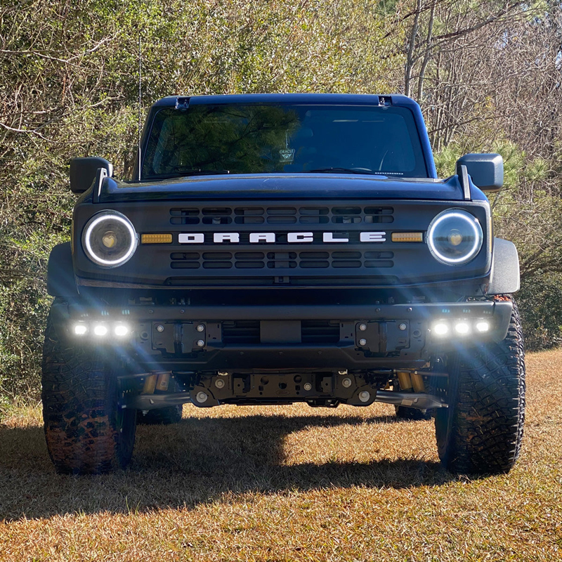 Oracle | ORACLE Lighting 2021-2022 Ford Bronco Triple LED Fog Light Kit for Steel Bumper - Bronco 2021-2024