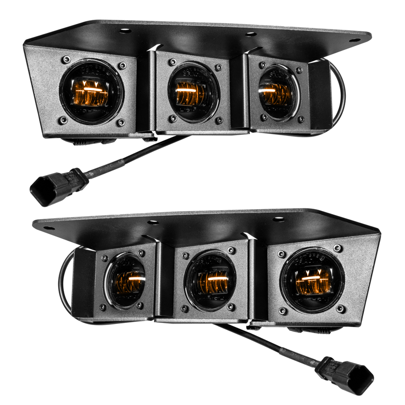 Oracle | ORACLE Lighting 2021-2022 Ford Bronco Triple LED Fog Light Kit for Steel Bumper - Bronco 2.3T / 2.7T / 3.0T 2021-2024