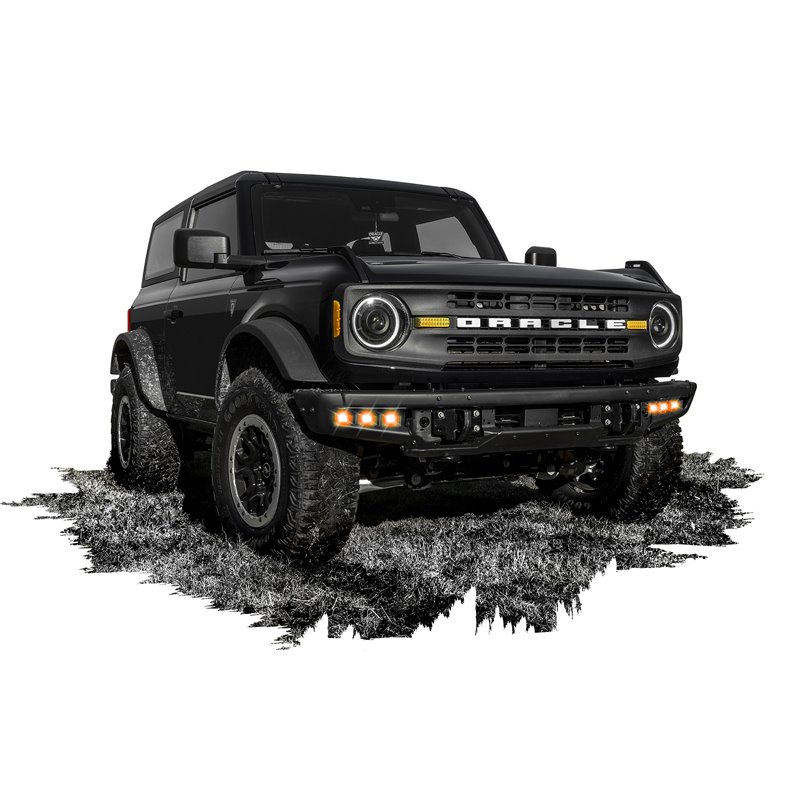 Oracle | ORACLE Lighting 2021-2022 Ford Bronco Triple LED Fog Light Kit for Steel Bumper - Bronco 2.3T / 2.7T / 3.0T 2021-2024