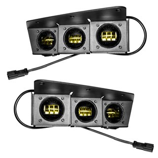 Oracle | ORACLE Lighting 2021-2022 Ford Bronco Triple LED Fog Light Kit for Steel Bumper - Bronco 2021-2024