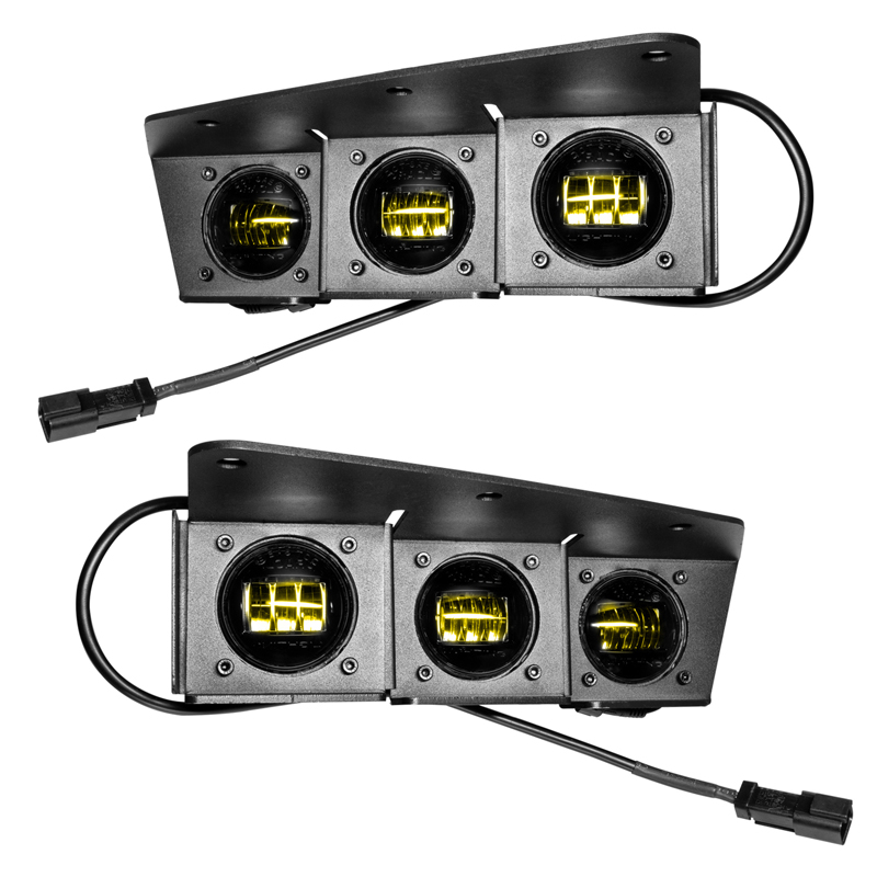 Oracle | ORACLE Lighting 2021-2022 Ford Bronco Triple LED Fog Light Kit for Steel Bumper - Bronco 2021-2024