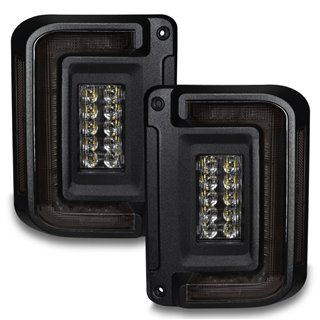 Oracle | ORACLE Lighting Black Series Flush Mount LED Tail Lights for Jeep Wrangler JK - Wrangler (JK) / Wrangler (JL) 2007-2018