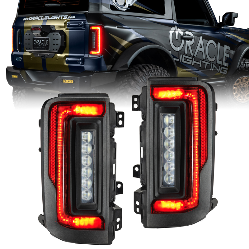 Oracle | ORACLE Black Series Flush Style LED Tail Lights for 2021-2023 Ford Bronco - Bronco 2021-2024