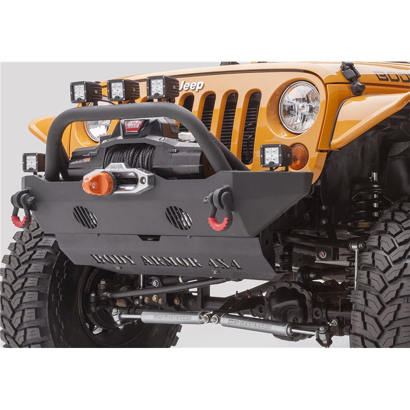 Body Armor | HiLine Front Winch Bumper - Wrangler (JK) / Wrangler (JL) 3.6L / 3.8L 2007-2018