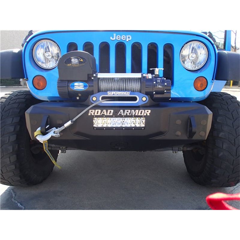 Road Armor | Stealth Stubby Winch Front Bumper - Wrangler (JK) 3.6L / 3.8L 2007-2017