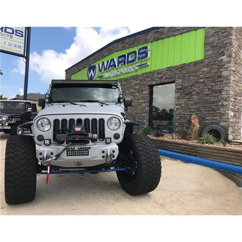Road Armor | Stealth Stubby Winch Front Bumper - Wrangler (JK) 3.6L / 3.8L 2007-2017