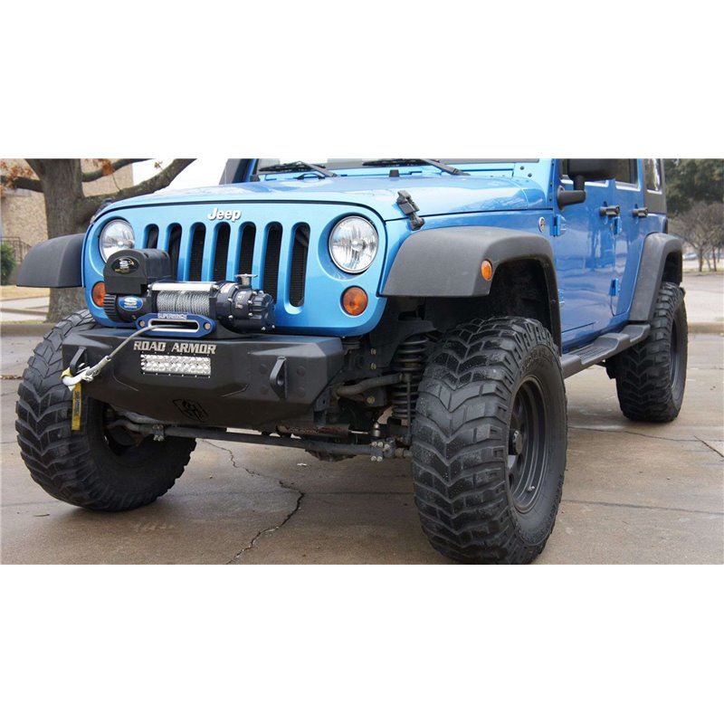 Road Armor | Stealth Stubby Winch Front Bumper - Wrangler (JK) 3.6L / 3.8L 2007-2017