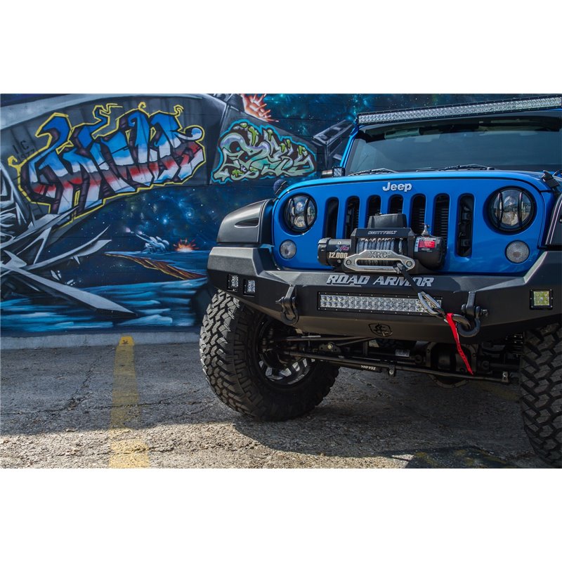 Road Armor | Stealth Winch Front Bumper - Wrangler (JK) 3.6L / 3.8L 2007-2017