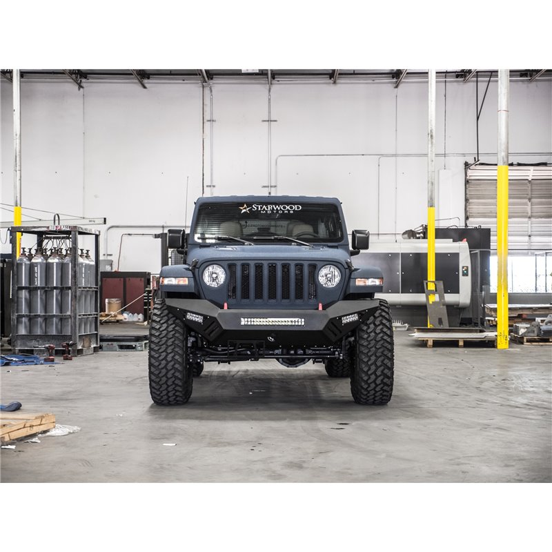 Road Armor | Spartan Front Bumper Bolt-On Accessory Skid Plate - Gladiator / Wrangler (4xe) / Wrangler (JL) 2018-2022